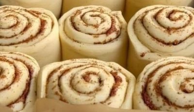 Soft and Fluffy Cinnamon-Walnut Rolls with Cream Cheese Frosting