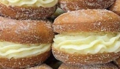 Cream Filled Sugar Donuts
